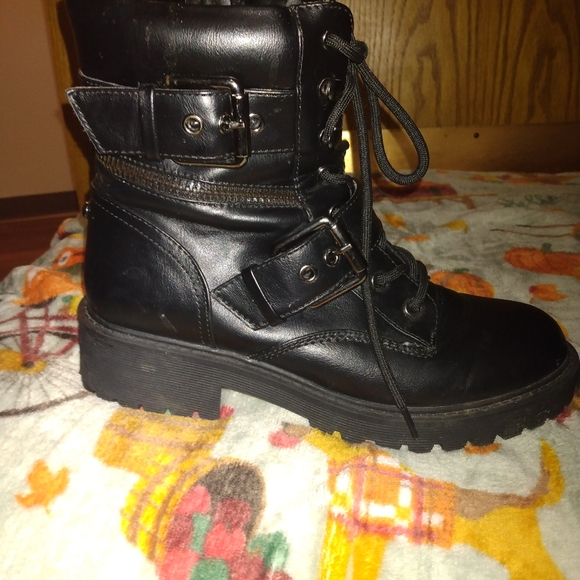 GBG GUESS BOOTS BLACK SIZE 7.5 - Picture 2 of 6